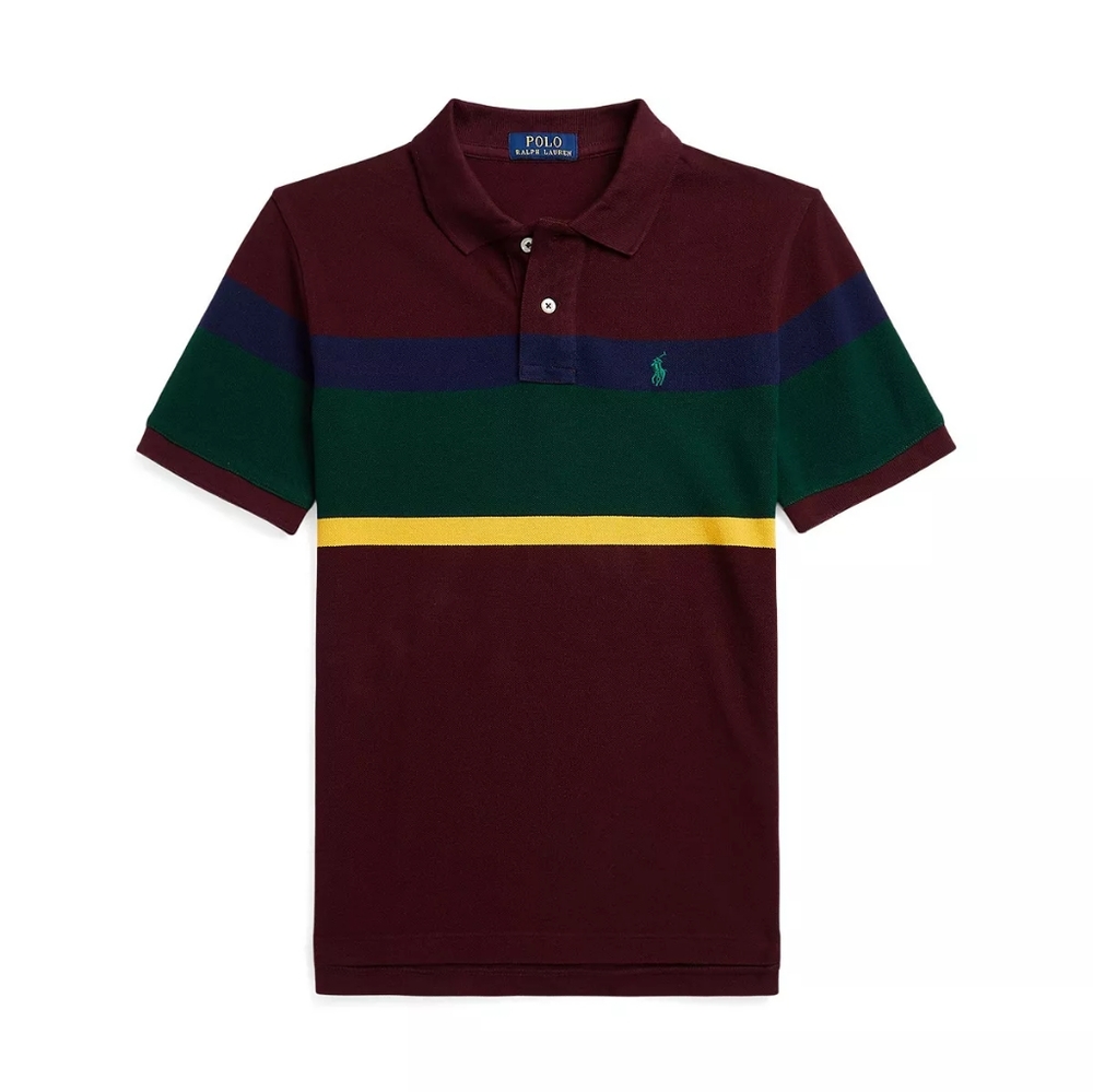 Polo Ralph Lauren Big Boys Striped Cotton Mesh Polo Shirt XL (18-20)